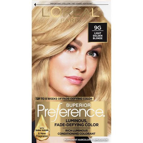 Buy Loreal Paris Superior Preference Fade Defying Shine Permanent Hair Color 9g Light Golden