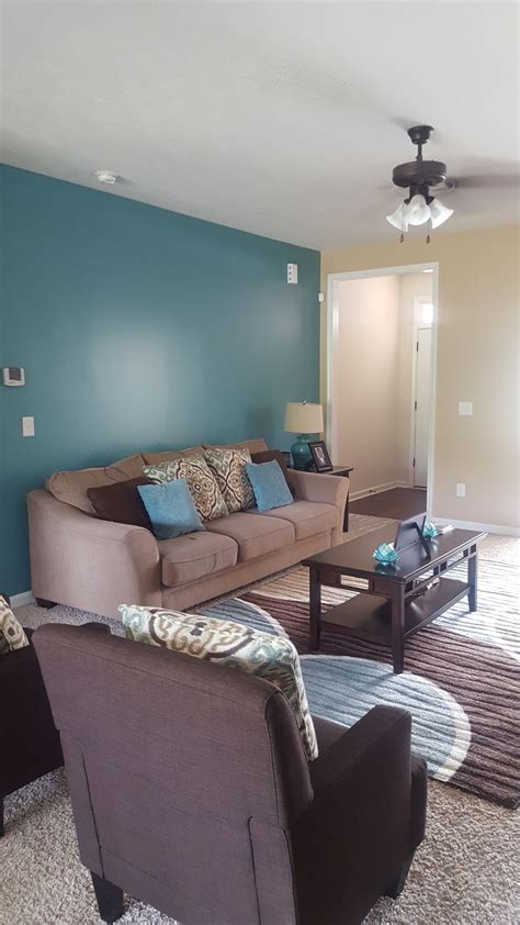 Accent Wall For Living Room In Sherwin Williams Cloudburst Accent