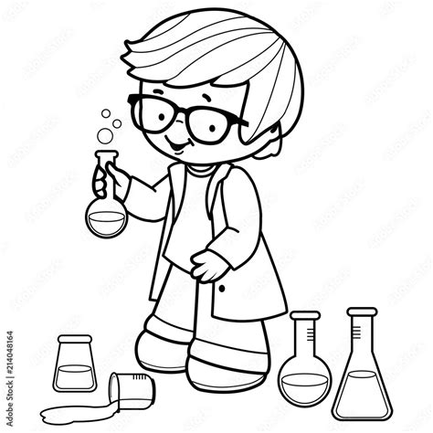 Science Experiments Clipart Black And White