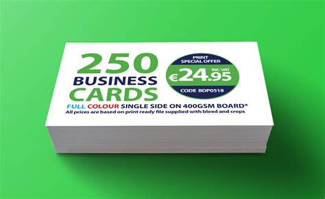 And with vistaprint free shipping on all business card templates: 250 business cards - Printfix