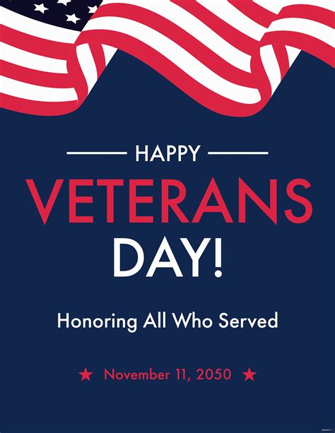 Veterans Day Flyer Template In Word Free Download