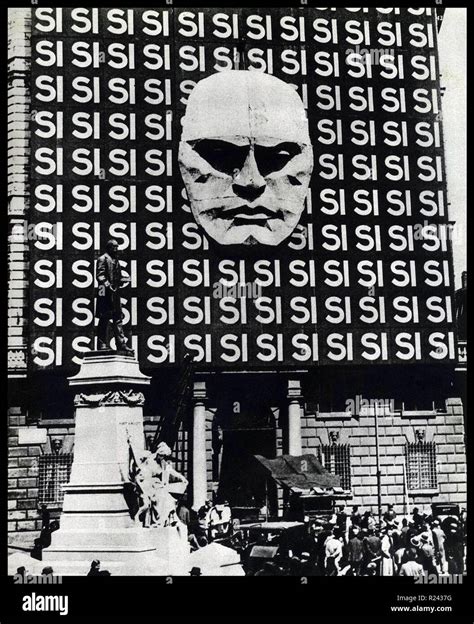 Poster Depicting Benito Mussolini 1883 28 April 1945 Italian