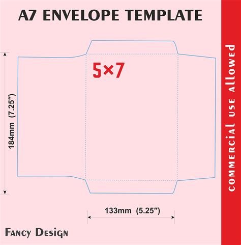 A7 Envelope Template Printable