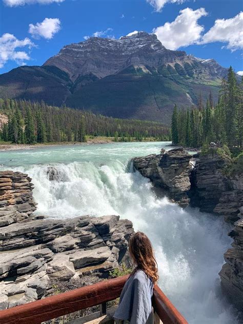 Beautiful Athabasca Falls Jasper National Park Deventuretime