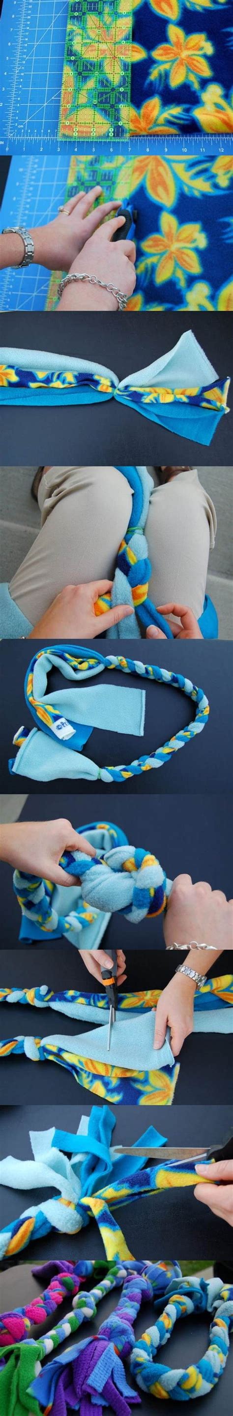Diy Fleece Rope Dog Toy 2 Has Dimensions I Make These For