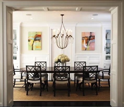 Abstract Landscape Oil Paintings Transitional Dining Room Los