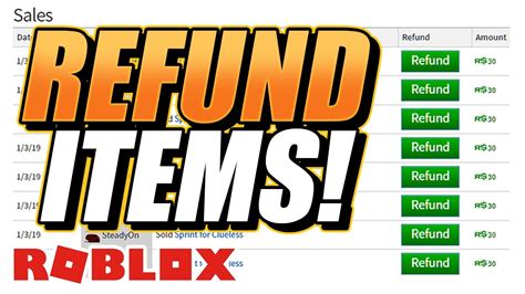 How To Refund Items On Roblox In 2021 Youtube