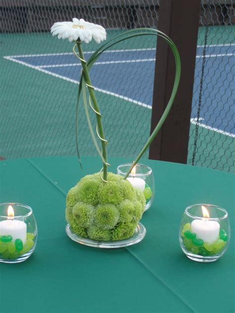 J dropped us a mail after coming across our blog off the net, and got us to make this tennis themed cake for his wife's birthday! Tennis themed party centerpiece | Tennis | Pinterest ...