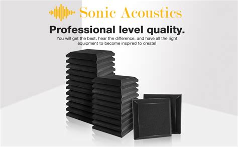 Fstop Labs Acoustic Foam Panels 24 Pack Black 2 X 12 X