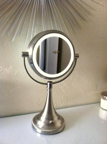 8 inch rechargeable lighted makeup mirror, double sided makeup vanity mirror with 3 colors lighting, 10x magnifying mirror, touch sensor dimming, tabletop round cosmetic light up mirror (chrome) 696 $36.98 $ 36. $20 Lighted Vanity Mirror From Costco | LUUUX | Gotta try ...