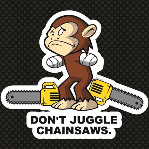 Hot Stuff Sticker Monkey Chainsaw Vinyl Supercheap Auto