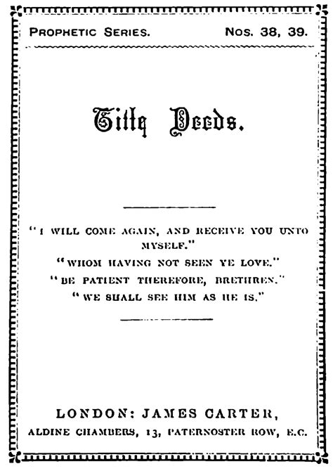 Title Deeds Plymouth Brethren Archive