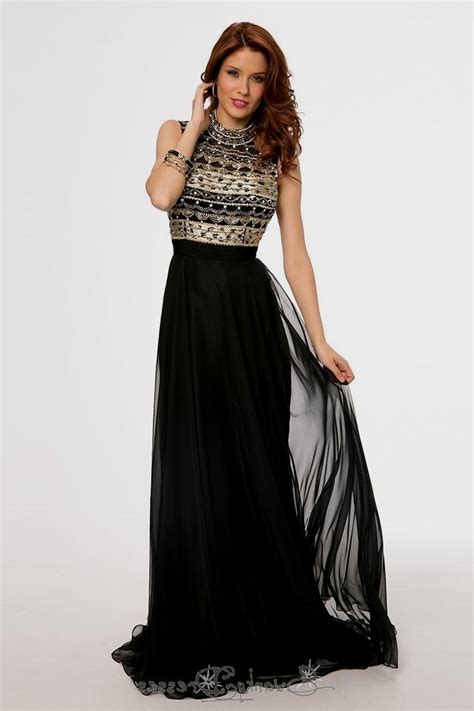 Black And Gold Evening Dresses