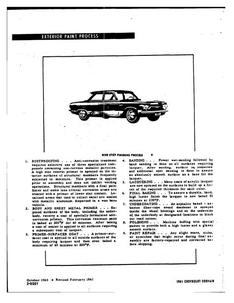 Chevrolet Corvair Paint Codes And Color Charts