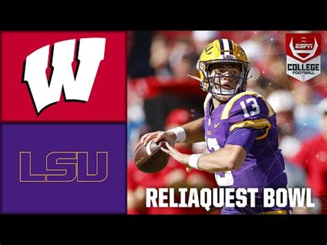 ReliaQuest Bowl Wisconsin Badgers Vs LSU Tigers Full Game Highlights BVM Sports