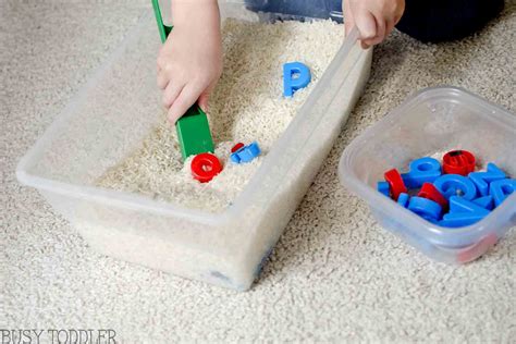 Magnetic Alphabet Sensory Bin Busy Toddler