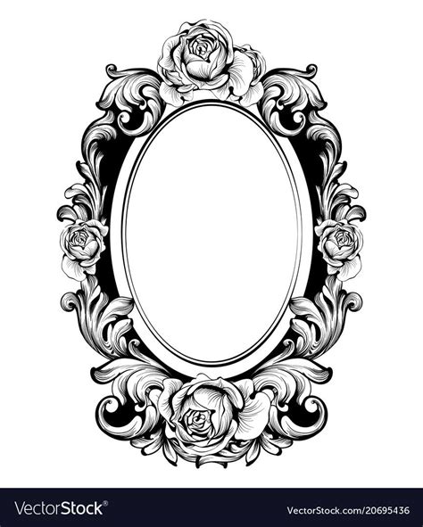 Circle tattoos have become quite predominant in the tattoo world and apart from the stunning outlook; Vintage round frame with rose flowers decor Vector ...