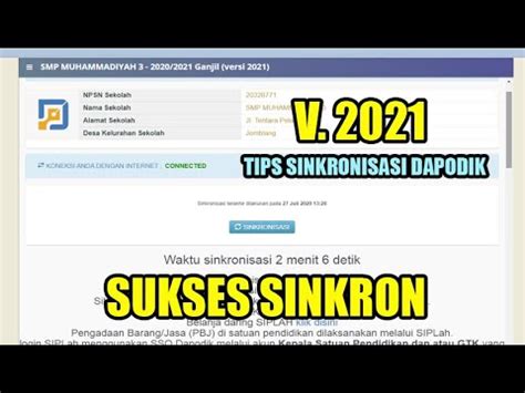 Karena setiap tahun aplikasi dapodik selalu di maintenance. SUKSES SINKRON DAPODIK 2021 - Baca Deskripsinya Dulu Ya ...