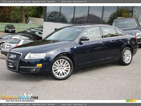 2007 Audi A6 4.2 quattro Sedan Night Blue Pearl / Amaretto Photo #2 | DealerRevs.com