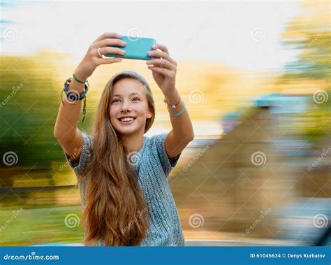 Teen Girl Selfie Stock Photo Image 61046634