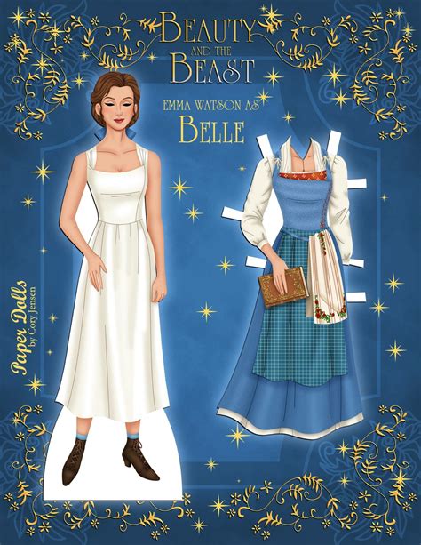 A beauty and the beast inspired coloring page that you can use for: Pin by loura marks on paper dolls | Pinterest | Dolls ...