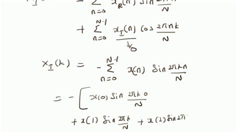 Dft Of An Even Real Valued N Point Sequence Youtube