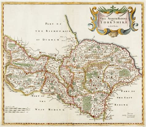 The North Riding Of Yorkshire Antique Print Map Room