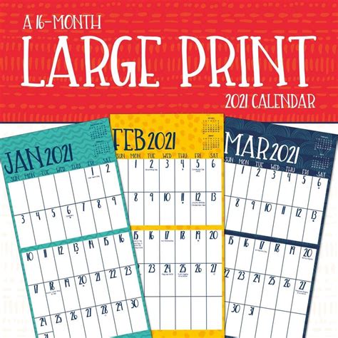 Large Printable Calendars