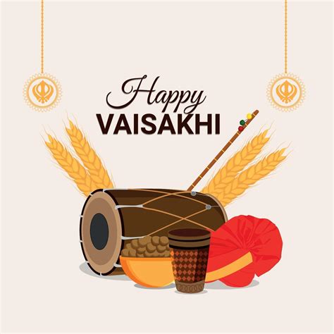 Happy Vaisakhi Greeting Card And Background 2154759 Vector Art At Vecteezy