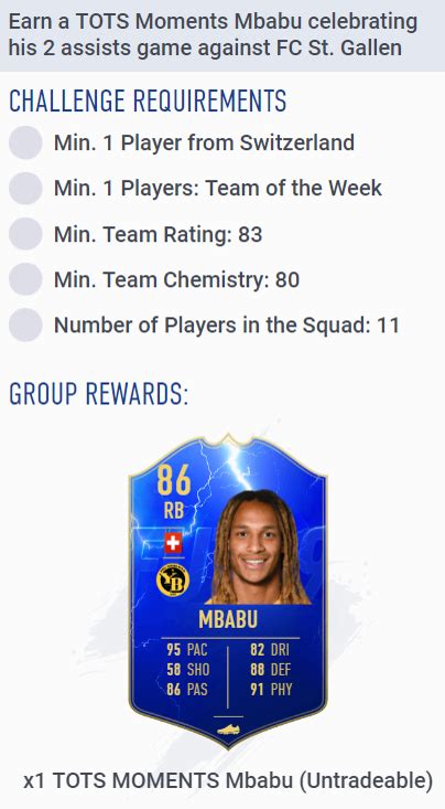 Mbabu is a right fullback from switzerland playing for vfl wolfsburg in the bundesliga. FIFA 19: Kevin Mbabu - TOTS Moments SBC announced ...