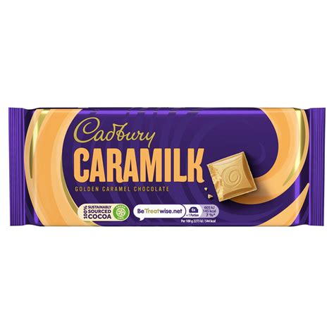 Cadbury Caramilk Golden Caramel Chocolate 80g Single Chocolate Bars