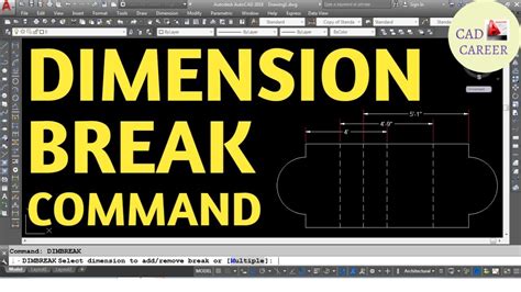 Dimension Break Command In Autocad Complete Tutorial Dimbreak