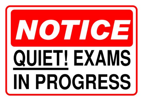 Quiet Please Testing In Progress Sign Printable Printable Word Searches