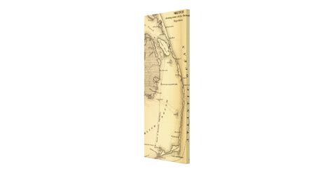 Vintage Map Of The Outer Banks 1862 Canvas Print Zazzle