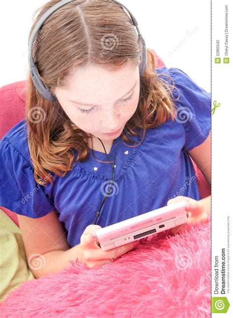 Girl Playing Video Game Stock Photography Image 22865542