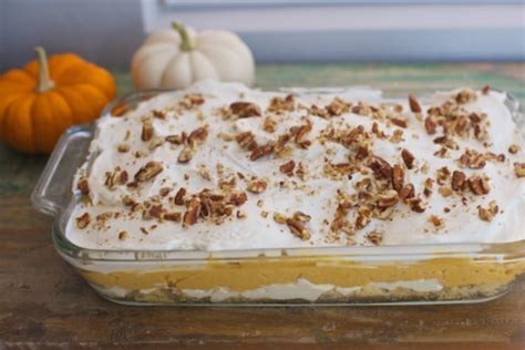Mix together cookie crumbs, sugar and butter. This Pumpkin Cheesecake Lasagna Is The Ultimate Holiday ...