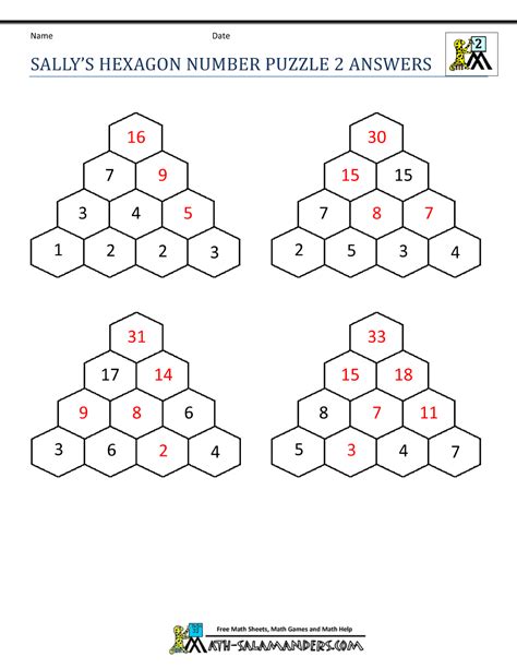 Math Printable Puzzles