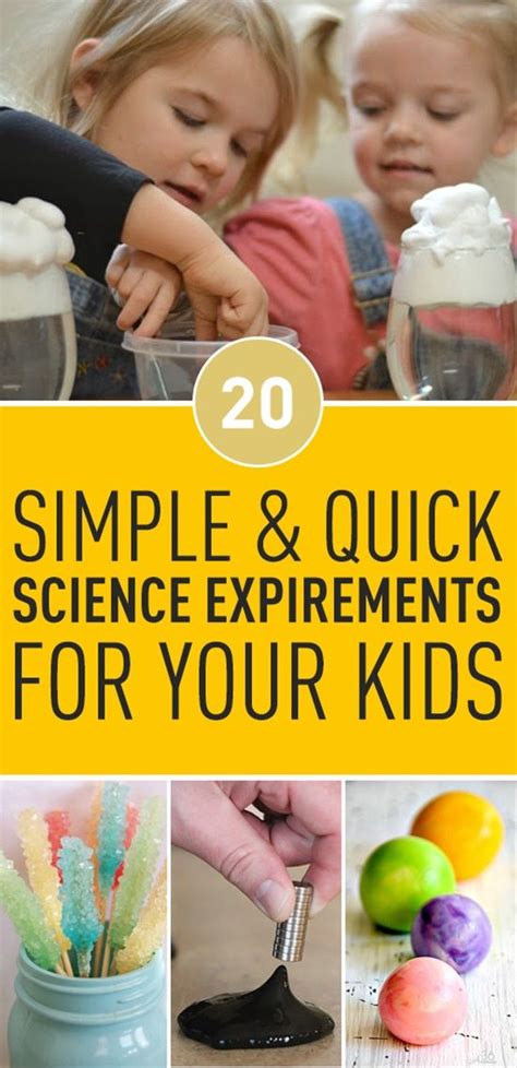 20 Simple And Quick Science Experiments For Kids