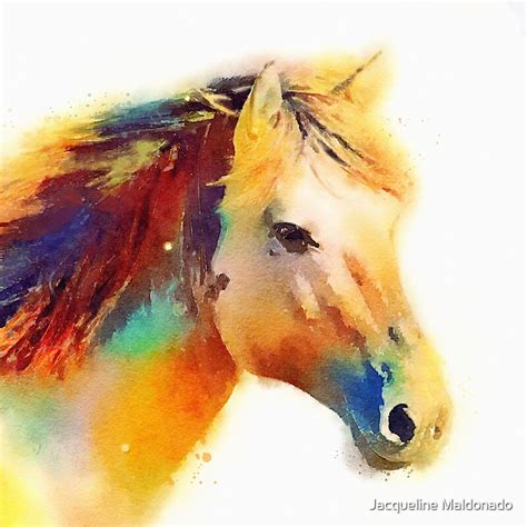 The Spirited Horse Watercolor Painting By Jacqueline Maldonado