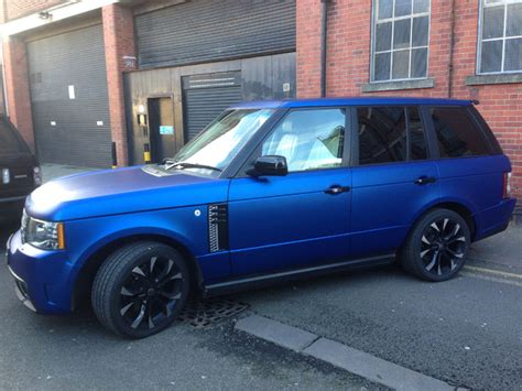 Range Rover Vogue Vinyl Wrapped Matte Metallic Blue By Wrapping Cars London