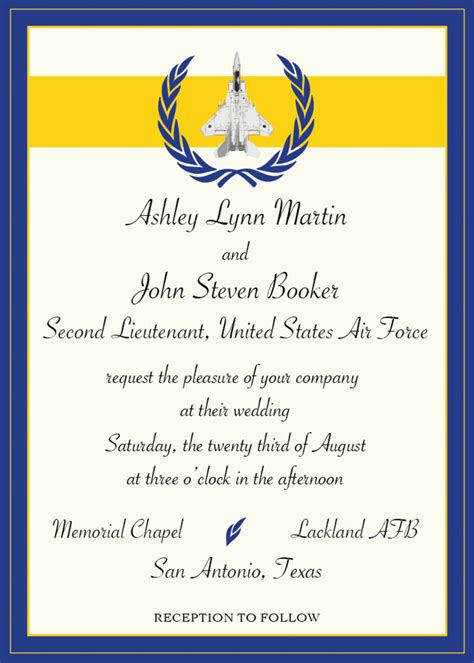 Printable Air Forcemilitary Themed Wedding Invitation Rsvp Etsy