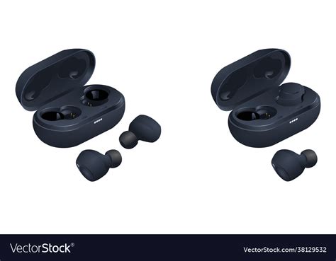 Wireless Headphones Isometric Royalty Free Vector Image