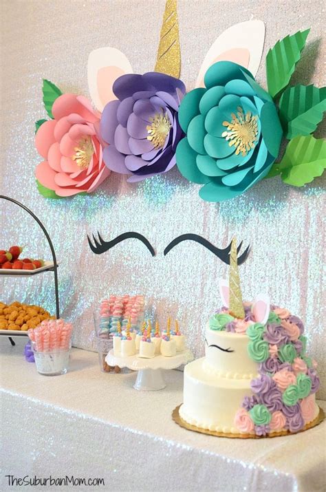 Unicorn Birthday Party Ideas Food Decorations Printables The