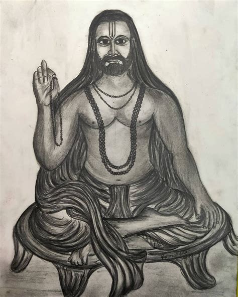 Raghavendra Swamy Pencil Sketch Humanoid Sketch Art Pencil Sketch