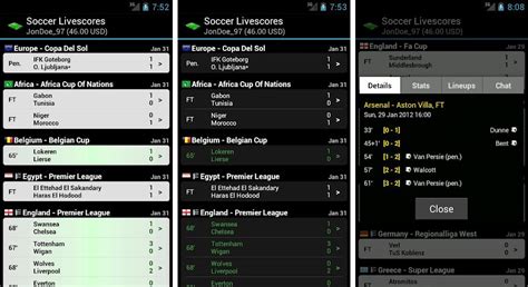 Soccer live scores, results, standings. Best Android apps for soccer and football fans - Android ...