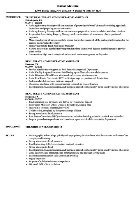 Administrative assistant job description requirement & responsibilities of administrative assistant average salary of an administrative assistant download job.administration focuses on aiding business growth by running different operational processes in an organization. Real Estate Resume Sample Modern Real Estate ...