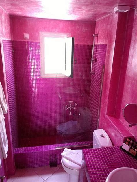 How's about a bathroom designed around. 37 pink bathroom wall tiles ideas and pictures | Pink ...