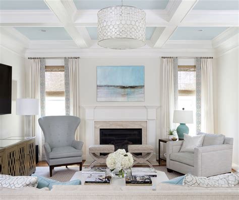 The ceiling, flooring and wall colors, frame the room's design with inspirational integrity that becomes a harmonious collaboration of true style. 28 Painted Ceiling Ideas
