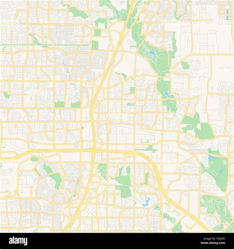 Empty Vector Map Of Plano Texas Usa Printable Road Map Created In