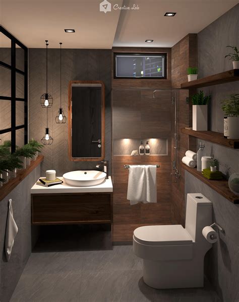 Modern Dark Bathroom By Creative Lab Malaysia Dark Bathrooms Small